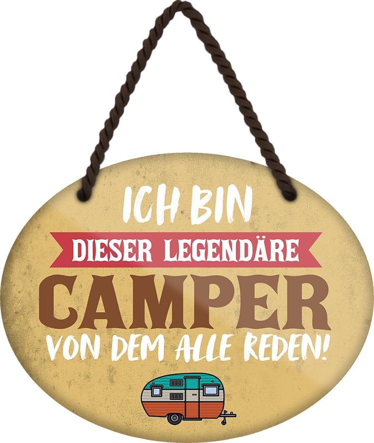 camper sprüche lustig schilderkreis24 - Blechschild 'Der legendäre Camper'