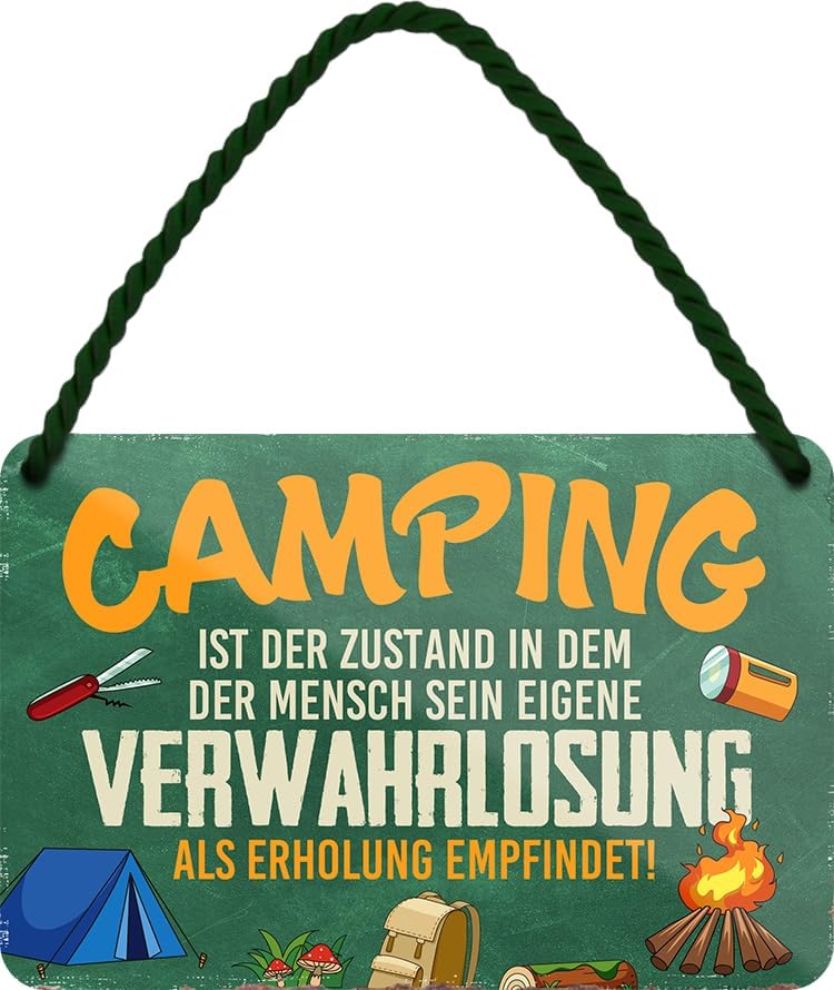 camping bilder lustig Schilderkreis24- Blechschild 