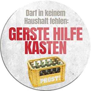 Der Gerste Targa Decorativa In Metallo "Hilfe-Kasten Bier" 28x12 Cm - Scritta Vintage Per Casa, Bar E Officina - 5