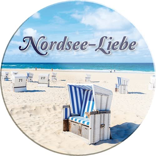 Lustiger Nordsee/Ostsee Spruch “Nordsee Liebe“ Strand Deko Kühl