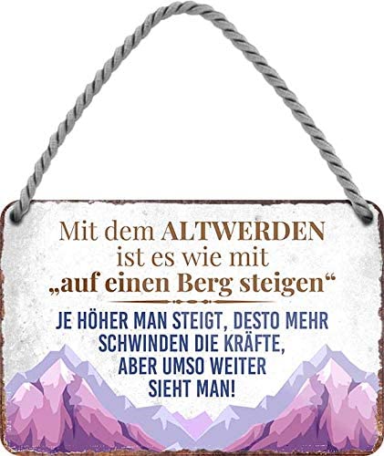 Schilderkreis24 Targa In Metallo Umoristica Con Scritta Birra E Vino – Decorazione Rustica 28x12 Cm Per Cucina E Bar