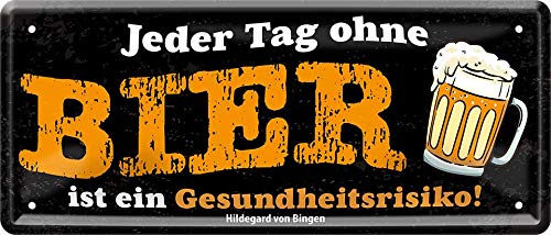 Bier Werbung Ein Schöner Tag Blechschilder Bier lustiger Spruch “Jeder Tag ohne Bier” Geschenkidee