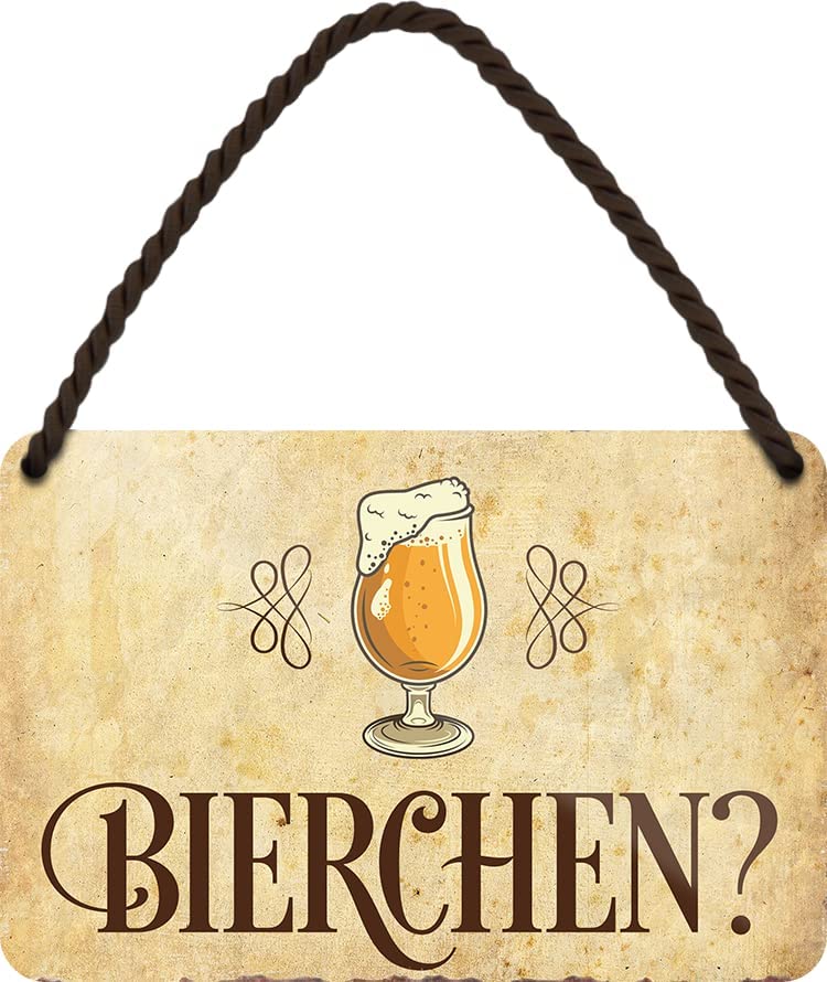 Blechschild Bier Spruch – „Das Beste Bier Ist Ein Offenes Bier“, 28x12 Cm, Für Bar Oder Pub