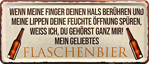 Blechschilder Bier lustiger Spruch “WENN Meine Finger” Geschenkidee