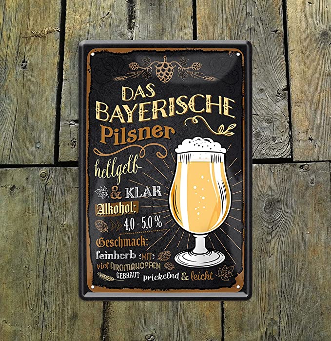 Das_Bayerische_Pilsner_blechschild_holz