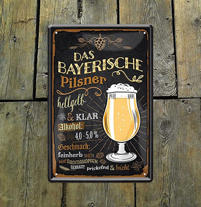 Das_Bayerische_Pilsner_blechschild_holz