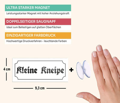 schilderkreis24 – Magnet Lustiger Spruch “Kleine Kneipe“ Deko Geschenkidee Mann Frau 9,3x4cm