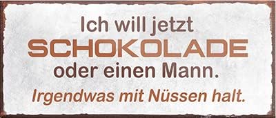 schilderkreis24 – Magnet Lustiger Spruch “Ich Will jetzt Schokolade oder einen Mann..“ Deko Geschenkidee Mann Frau 9,3x4cm