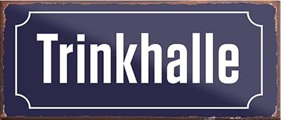 schilderkreis24 – Magnet Straßenschild “Trinkhalle“ Deko Geschenkidee Mann Frau 9,3x4cm