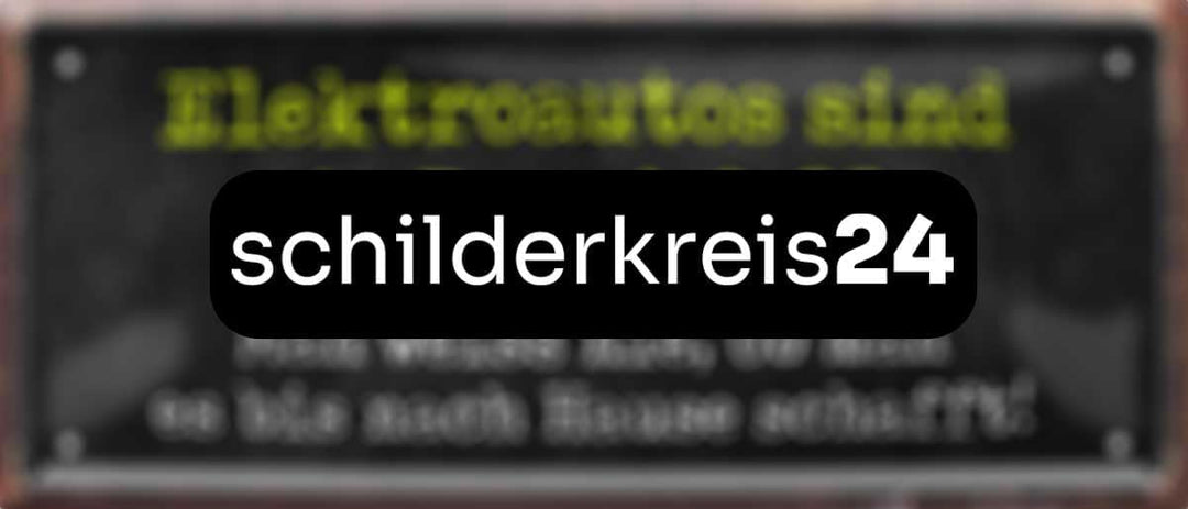 schilderkreis24 – Blechschild "Elektroautos sind wie Durchfall.." - Lustiges Metallschild für Autoenthusiasten