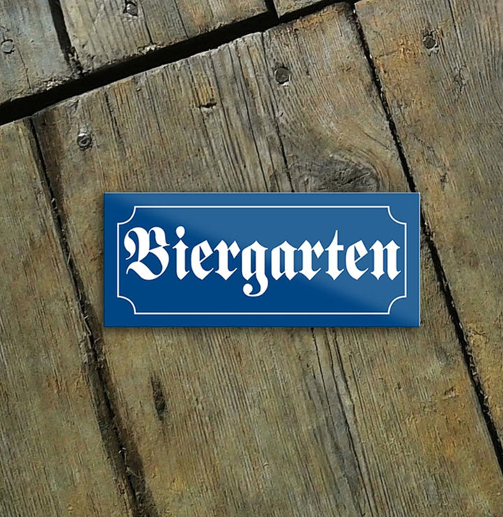 schilderkreis24 – Magnet Lustiger Spruch “Biergarten“ Deko Geschenkidee Mann Frau 9,3x4cm