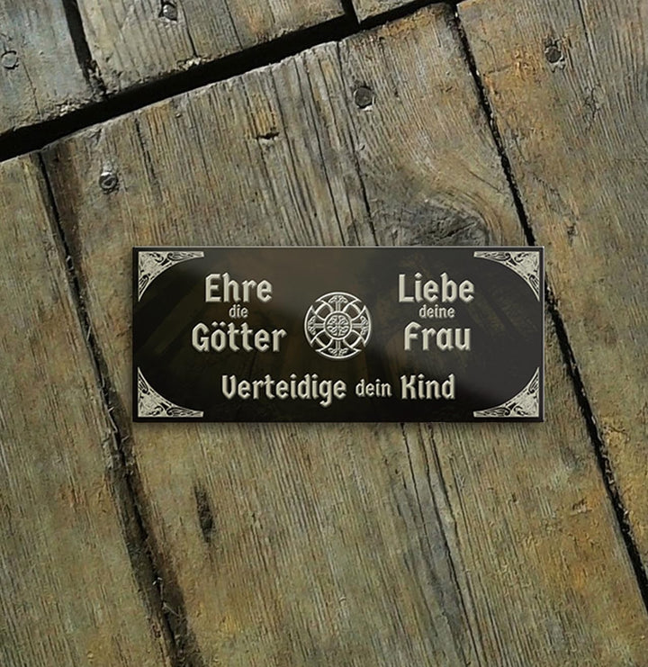 schilderkreis24 – Magnet Lustiger Spruch “Ehre die Götter“ Deko Geschenkidee Mann Frau 9,3x4cm