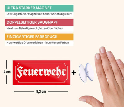 schilderkreis24 – Magnet Lustiger Spruch “Feuerwehr“ Deko Geschenkidee Mann Frau 9,3x4cm