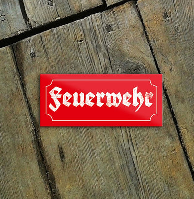 schilderkreis24 – Magnet Lustiger Spruch “Feuerwehr“ Deko Geschenkidee Mann Frau 9,3x4cm