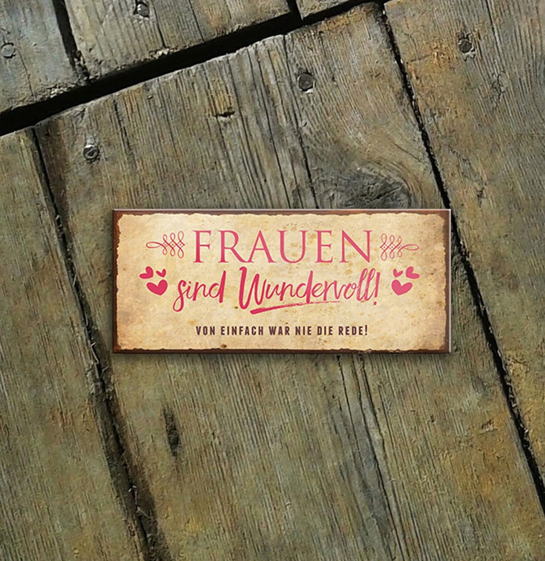 schilderkreis24 – Magnet Lustiger Spruch “Frauen sind Wundervoll!“ Deko Geschenkidee Mann Frau 9,3x4cm