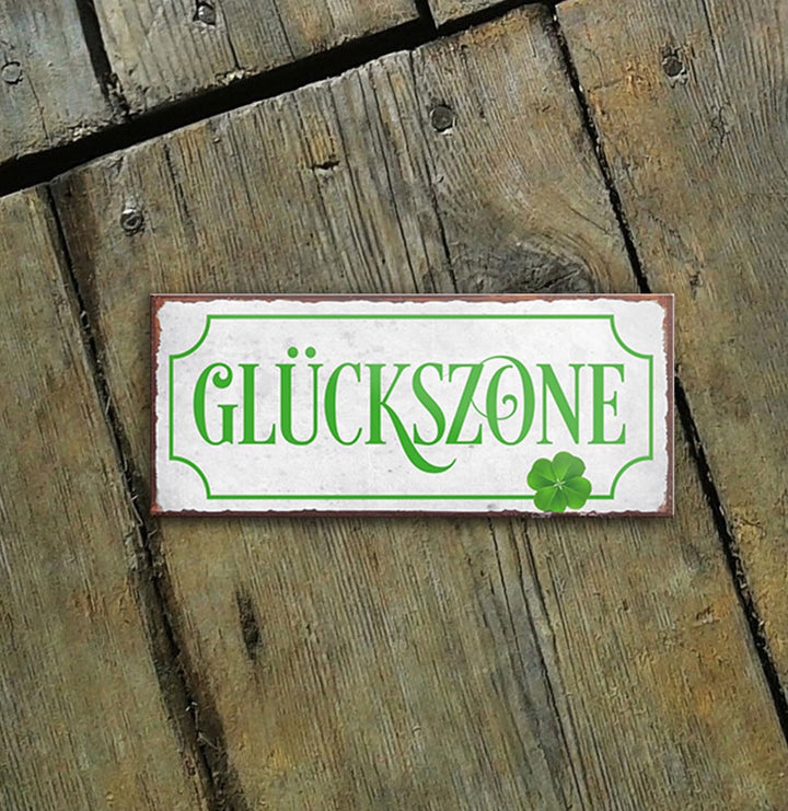 schilderkreis24 – Magnet Lustiger Spruch “Glückszone“ Deko Geschenkidee Mann Frau 9,3x4cm