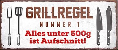 schilderkreis24 – Magnet Lustiger Grill Spruch “Grillregel“ Deko Geschenkidee Mann Frau 9,3x4cm