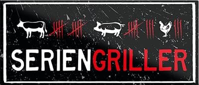 Lustiger Grill-Spruch auf magnetischem Blechschild von schilderkreis24 mit Silhouetten von Nutztieren