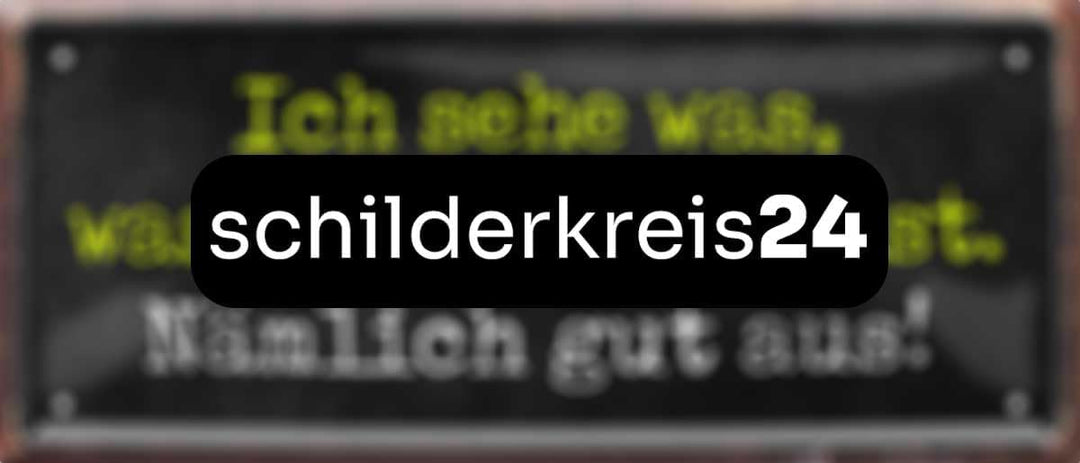 schilderkreis24 – Blechschild „Ich sehe was, was du nicht siehst. Nämlich gut aus!“ – Humorvolles Metallschild für Garderoben und Beauty-Bereiche