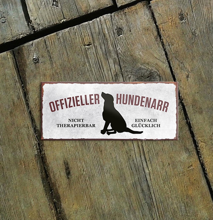 schilderkreis24 – Magnet Lustiger Spruch “Offizieller Hundenarr“ Deko Geschenkidee Mann Frau 9,3x4cm