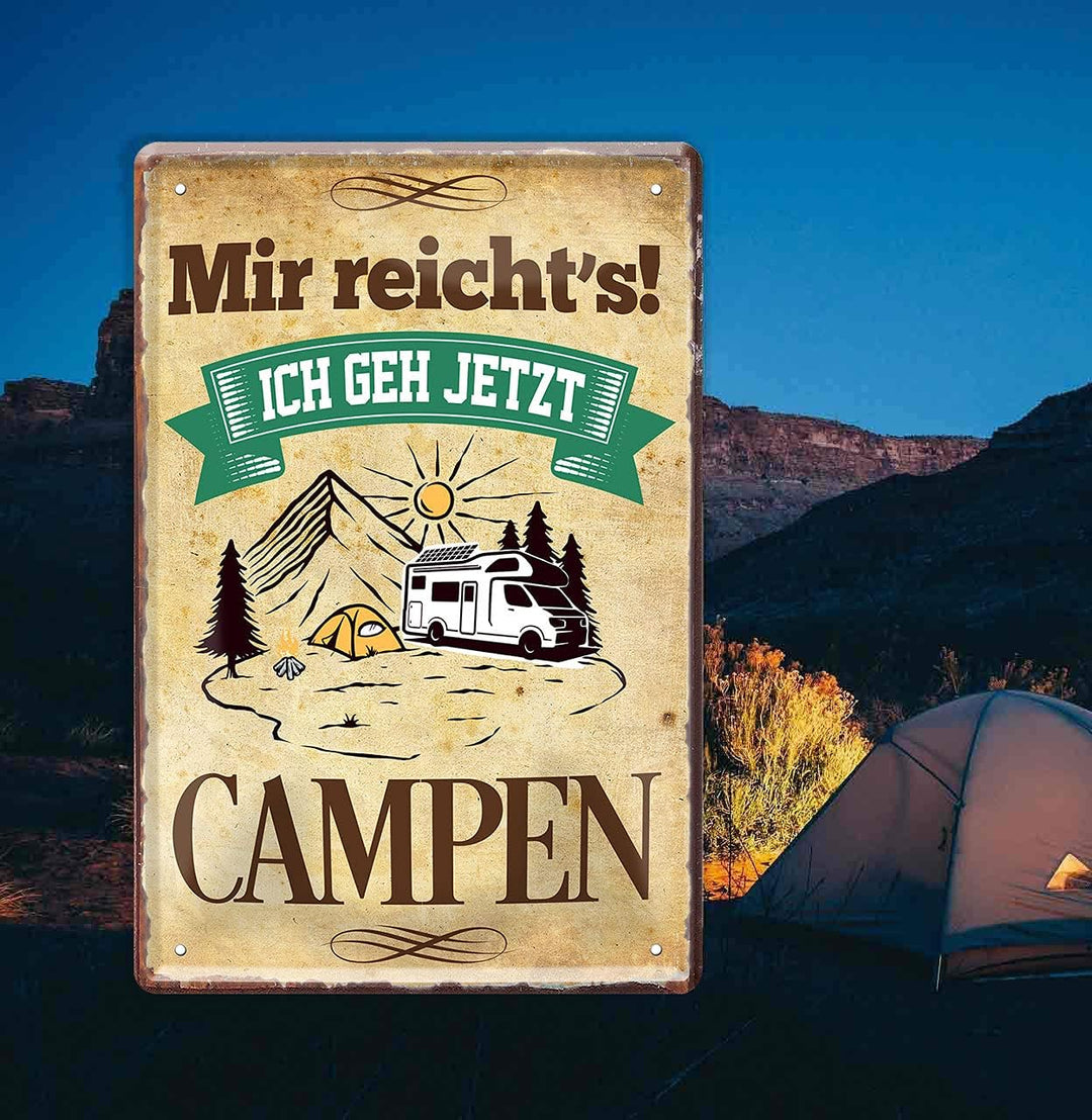 ich gehe zelten Schilderkreis24