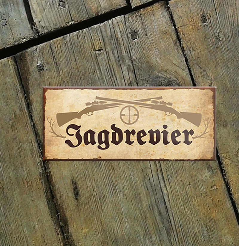 schilderkreis24 – Magnet Lustiger Spruch “Jagdrevier“ Deko Geschenkidee Mann Frau 9,3x4cm