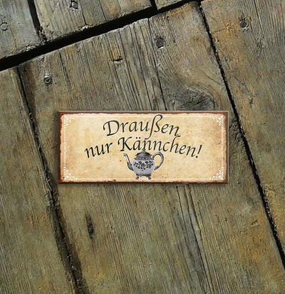 schilderkreis24 – Magnet Lustiger Kaffee Spruch “Draussen nur Kännchen!“ Deko Geschenkidee Mann Frau 9,3x4cm