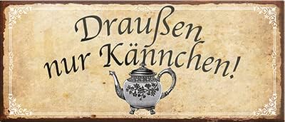 schilderkreis24 – Magnet Lustiger Kaffee Spruch “Draussen nur Kännchen!“ Deko Geschenkidee Mann Frau 9,3x4cm