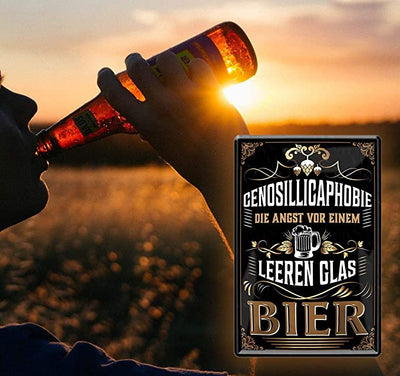 leeren_glas_bier_deko_sunset