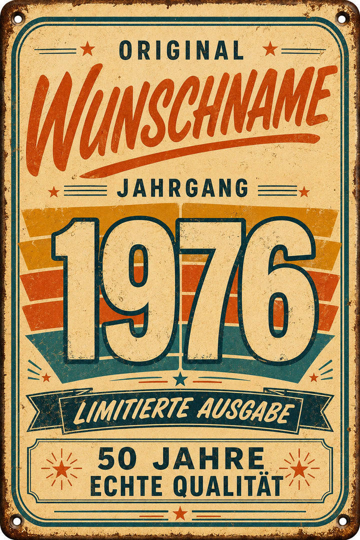 Original Jahrgang – Limitierte Ausgabe – personalisiertes Leotie Metallschild, 20 × 30 cm – Produktabbildung 5