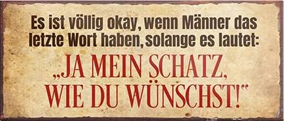 schilderkreis24 – Magnet Lustiger Spruch “..wenn Männer das letzte Wort haben..“ Deko Geschenkidee Mann Frau 9,3x4cm