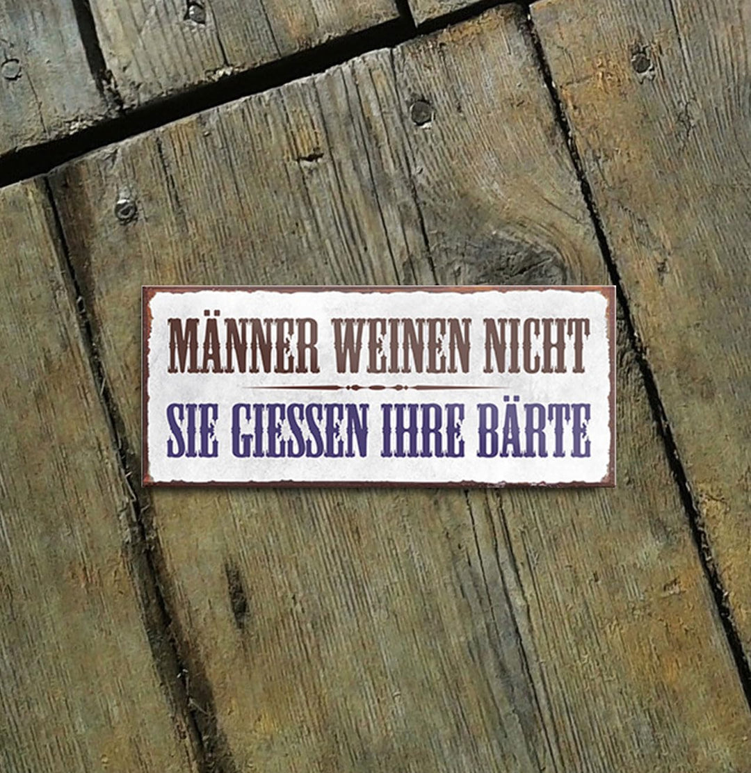 schilderkreis24 – Magnet Lustiger Spruch “Männer weinen Nicht“ Deko Geschenkidee Mann 9,3x4cm