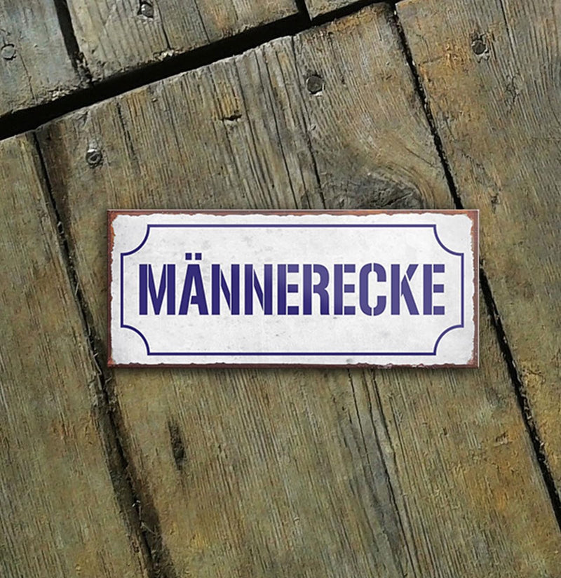 schilderkreis24 – Magnet Lustiger Spruch “Männerecke“ Deko Geschenkidee Mann 9,3x4cm