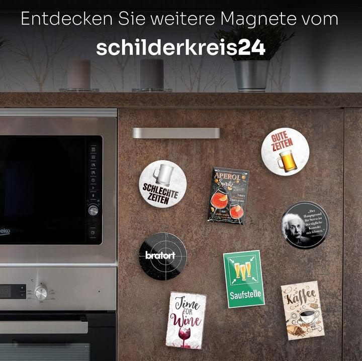 schilderkreis24 Blechschild 28x12 cm - "Ebbelwoi verdoppelt die Hirnmasse" – witzige Wanddeko und Geschenkidee für Apfelweinliebhaber