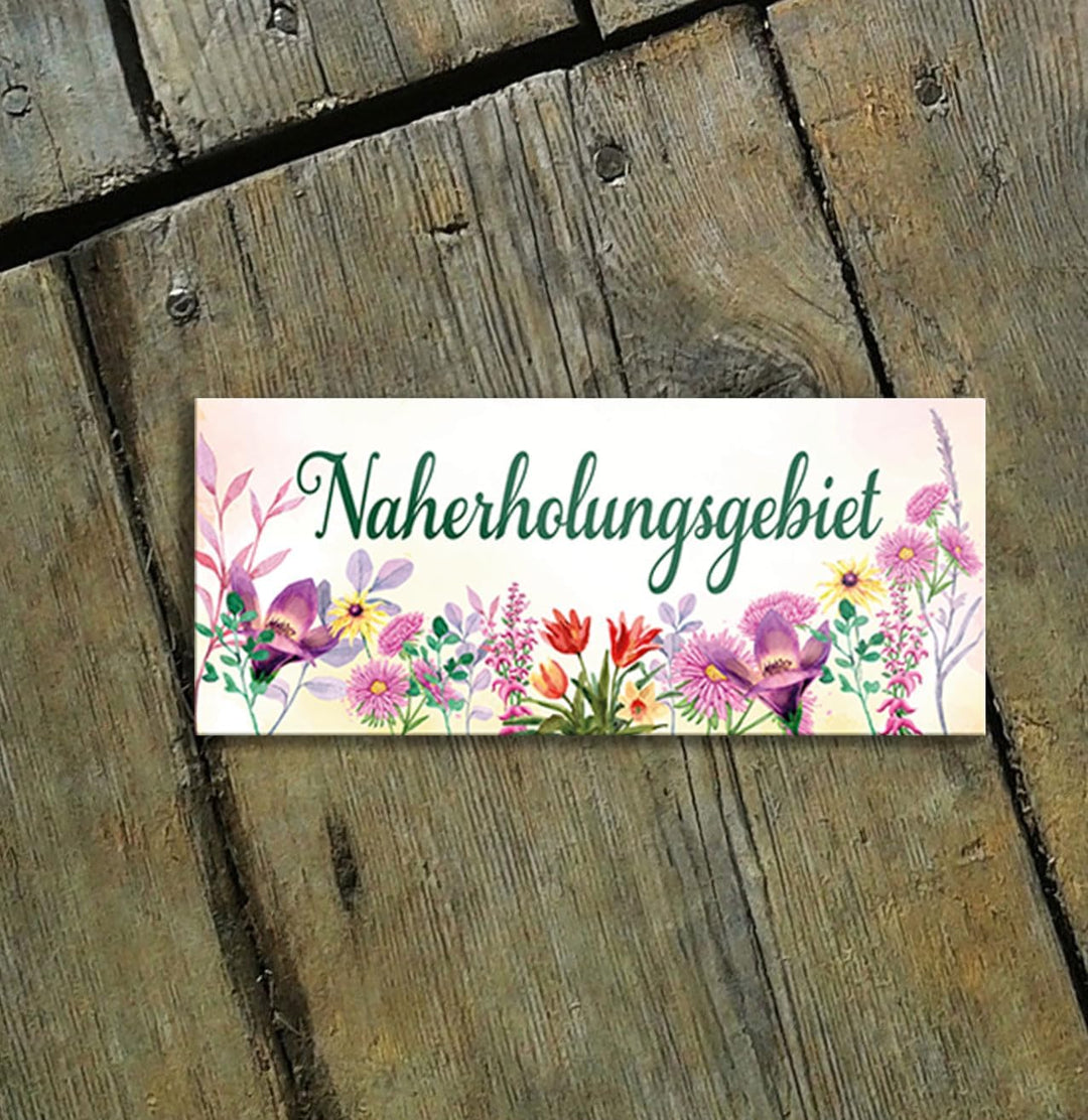 schilderkreis24 – Magnet Schöner Spruch “Naherholungsgebiet“ Deko Geschenkidee Mann Frau 9,3x4cm