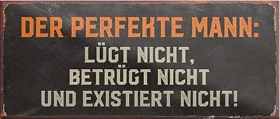 schilderkreis24 – Magnet Lustiger Spruch “Der perfekte Mann“ Deko Geschenkidee Mann Frau 9,3x4cm