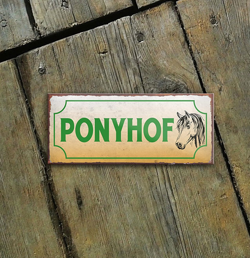 schilderkreis24 – Magnet Lustiger Spruch “Ponyhof“ Deko Geschenkidee Mann Frau 9,3x4cm