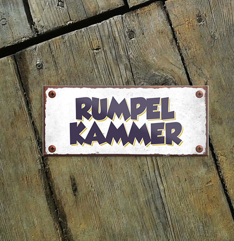 schilderkreis24 – Magnet Lustiger Spruch “Rumpel Kammer“ Deko Geschenkidee Mann Frau 9,3x4cm