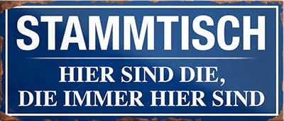 schilderkreis24 – Magnet Lustiger Spruch “Stammtisch“ Deko Geschenkidee Mann Frau 9,3x4cm