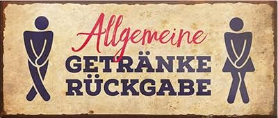 schilderkreis24 – Magnet Lustiger Toiletten Spruch “Allgemeine Getränke Rückgabe“ Deko Geschenkidee Mann Frau 9,3x4cm