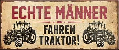 schilderkreis24 – Magnet Lustiger Spruch “Echte Männer Fahren Traktor!“ Deko Geschenkidee Mann 9,3x4cm