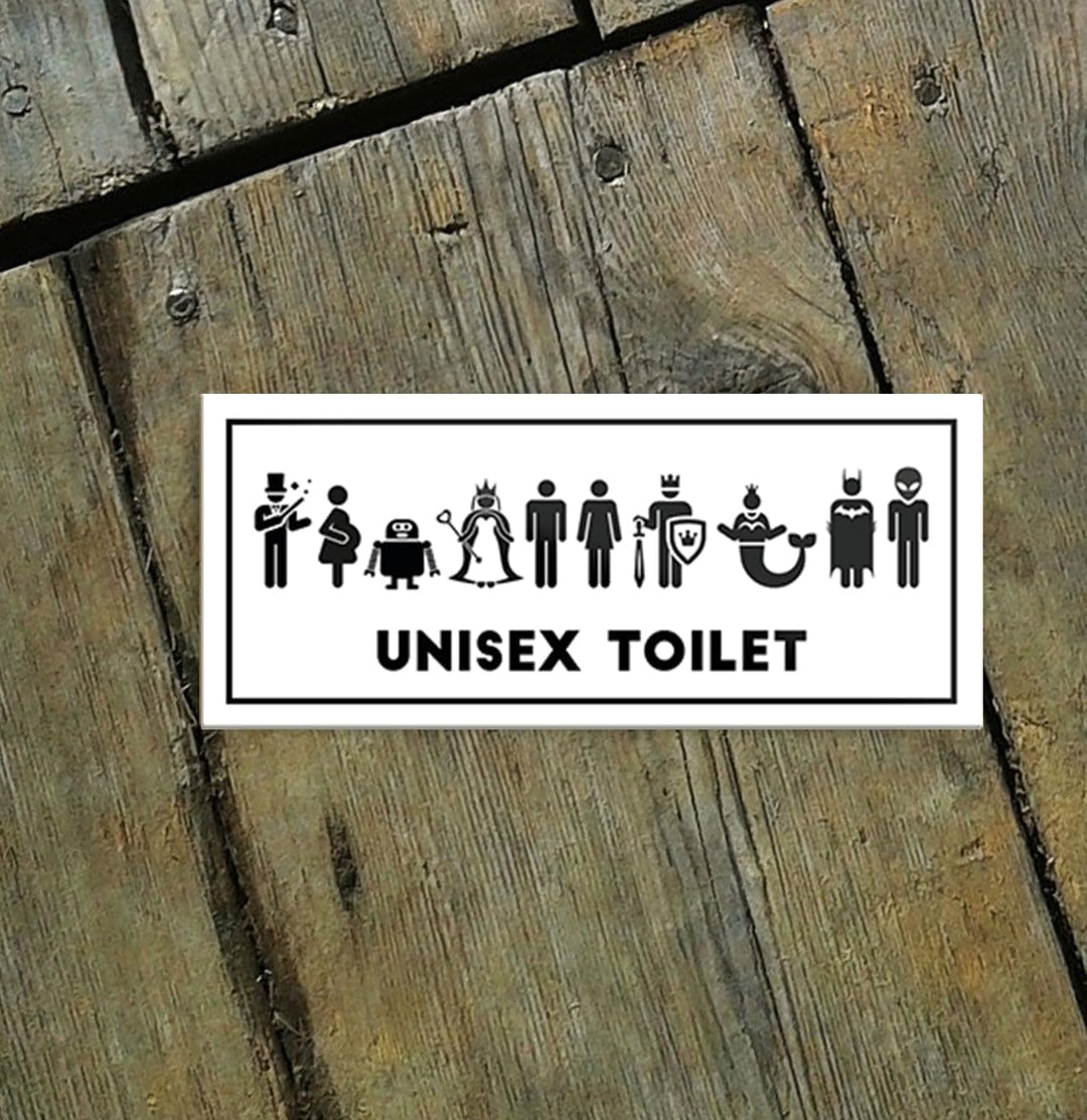 schilderkreis24 – Magnet Lustiger Spruch “Unisex Toilet“ Deko Geschenkidee Mann Frau 9,3x4cm