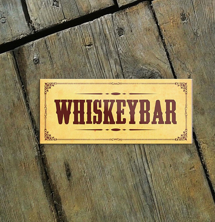 schilderkreis24 – Magnet Lustiger Spruch “Whiskeybar“ Deko Geschenkidee Mann Frau 9,3x4cm