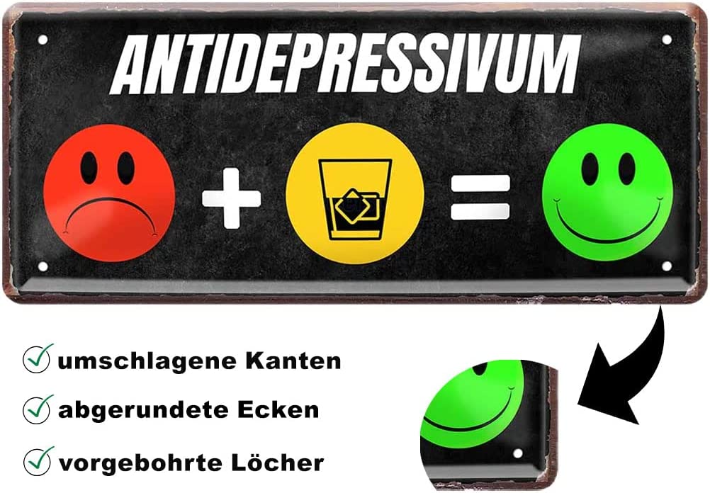 ANTIDEPRESSIVUM_blechschild_28x12cm_beschreibung