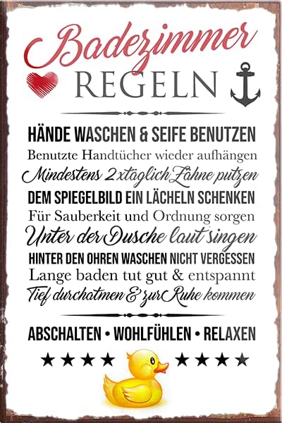 Badezimmer-Regeln-Magnet9x6cm-Toilette