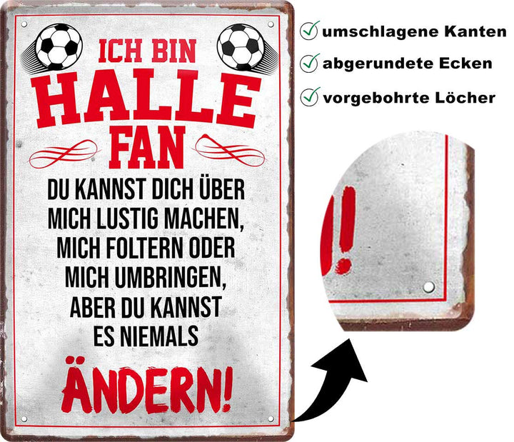 Blechschild-Halle-20x30cm-Beschreibung