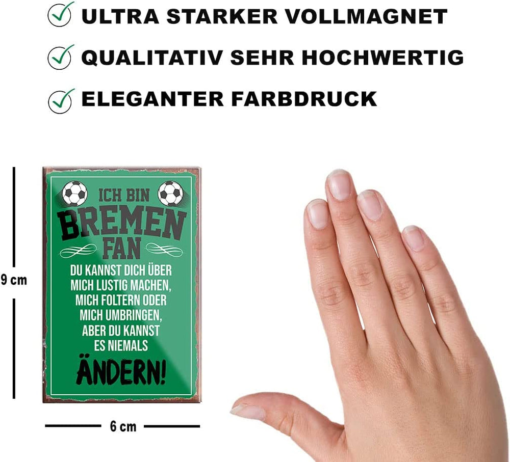 Bremen-Fan-Magnet9x6cm-Fussball-beschreibung