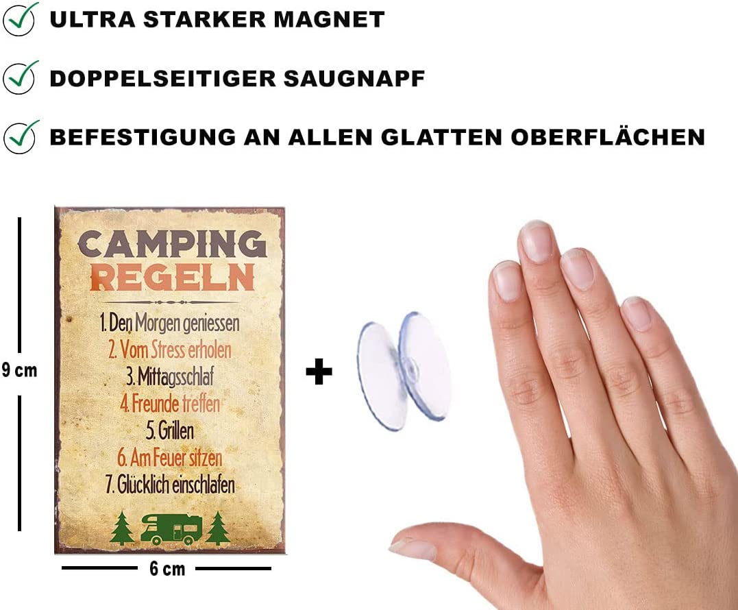 Camping-Regeln-Magnet9x6cm-Camping-beschreibung