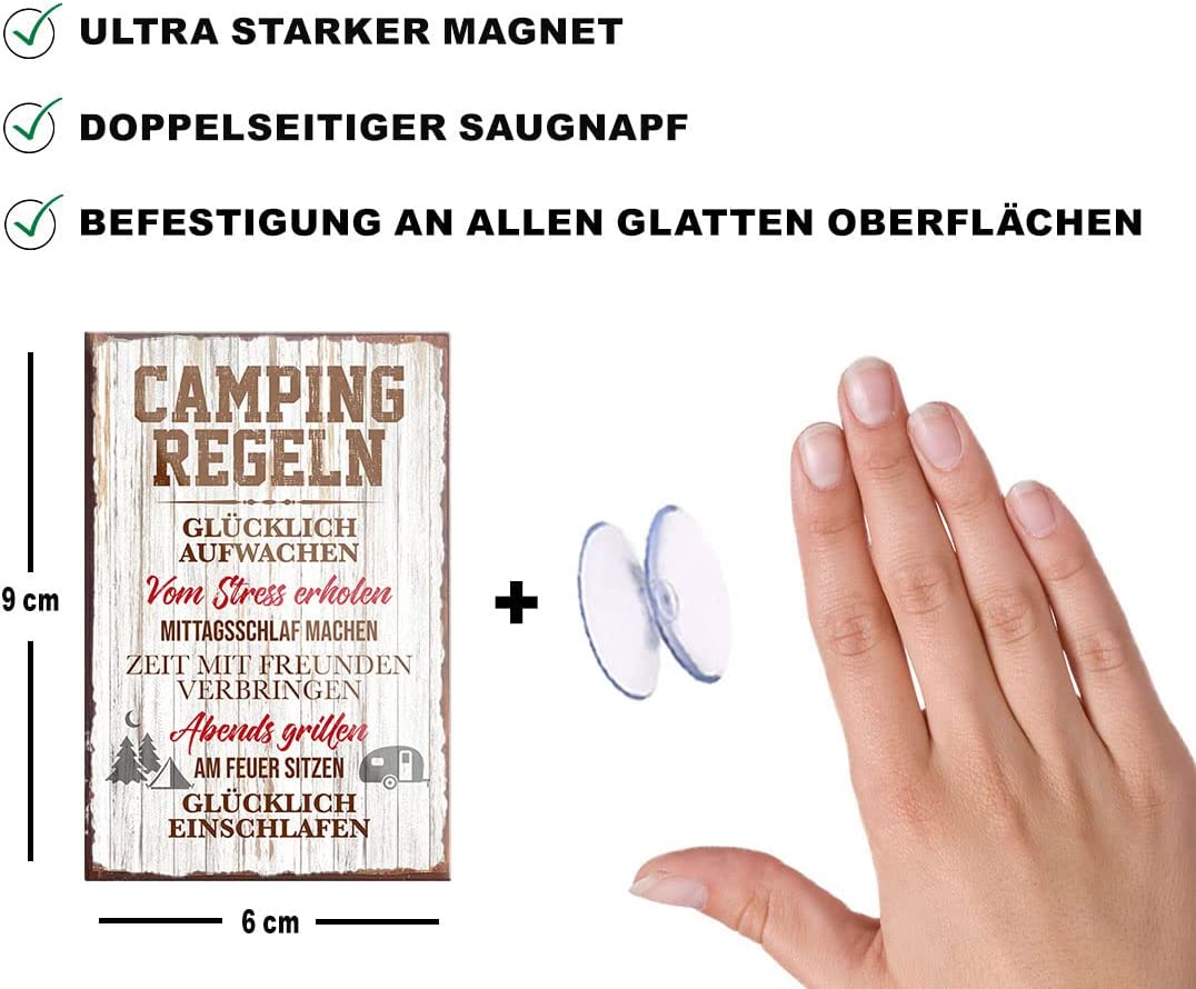 Camping-Regeln-Magnet9x6cm-Camping-beschreibung