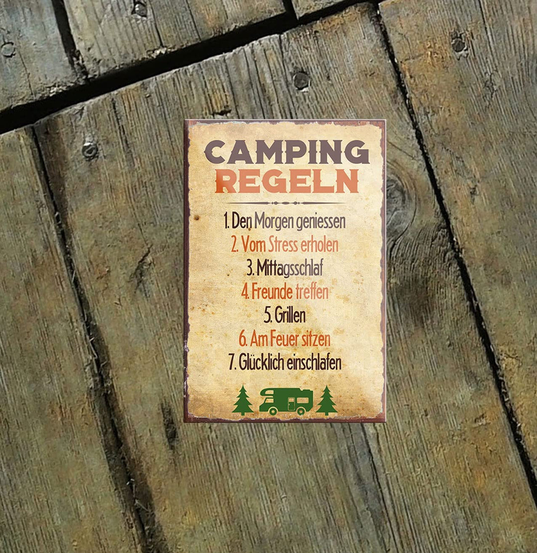 Camping-Regeln-Magnet9x6cm-Camping-holz